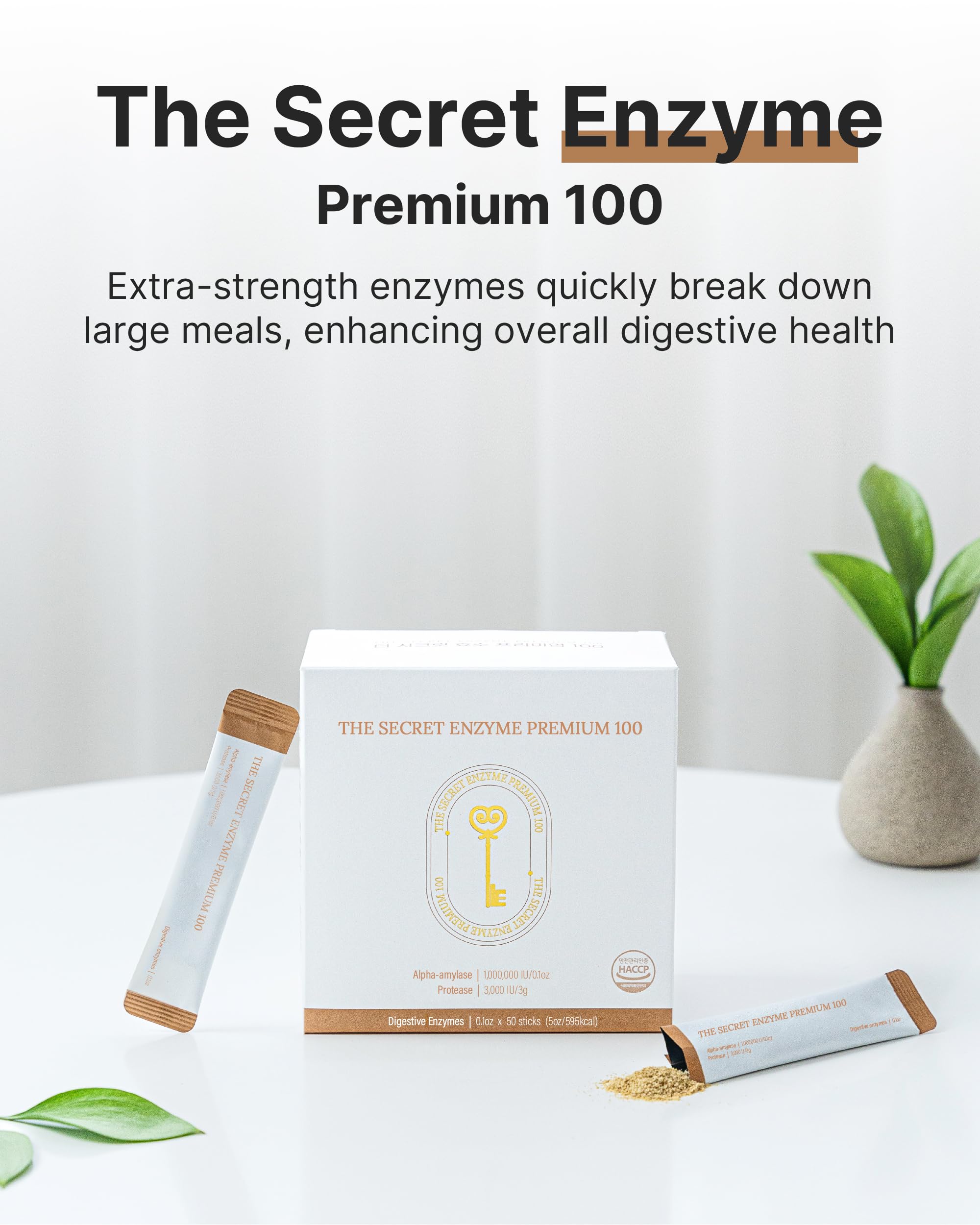 Product label for K-Nutra The Secret Enzyme 100