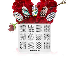 KADS floral-ornament stamping plate for versatile nail patterns