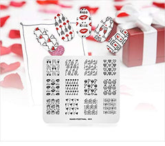 KADS heart-design stamping plate for romantic motifs with precise transfers