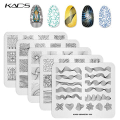 KADS nail art plate geometry pattern 2 for repeatable designs