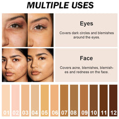 Kaely color-correcting concealer in 12 shades for tailored coverage.
