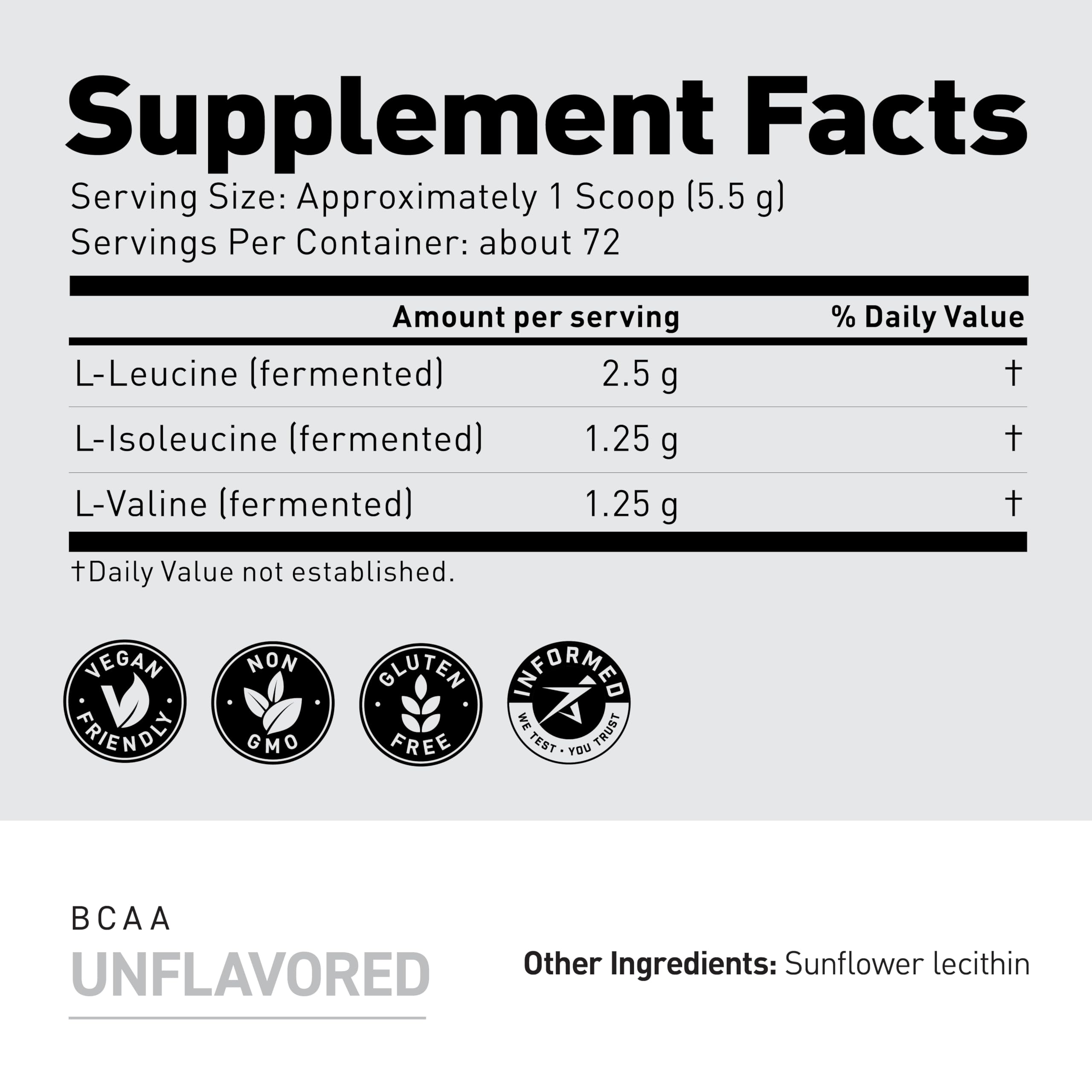 72-serving container of Kaged BCAAs