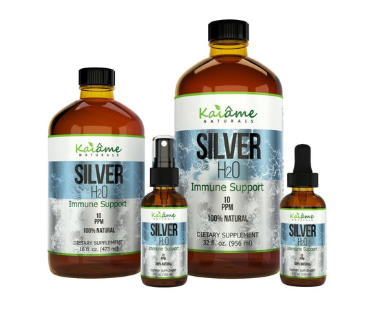 Kaiame Naturals Colloidal Silver 16 oz glass bottle