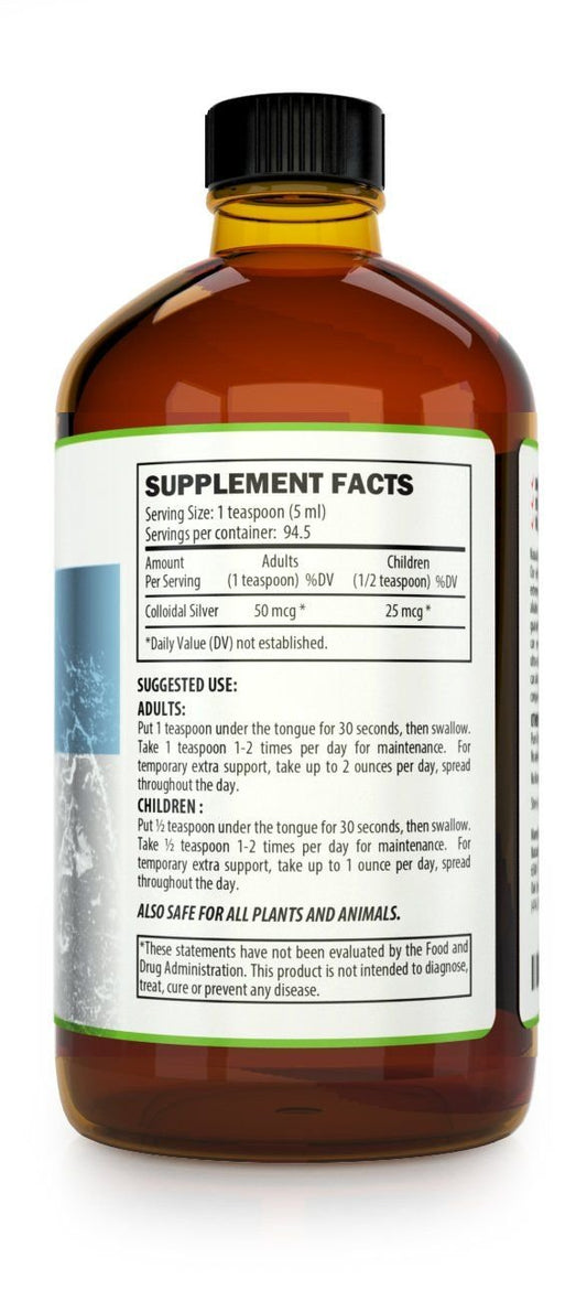 Ingredients: 99.99% pure silver and distilled water
