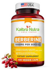 Kaibro Nutra Berberine 1000mg bottle - hero image