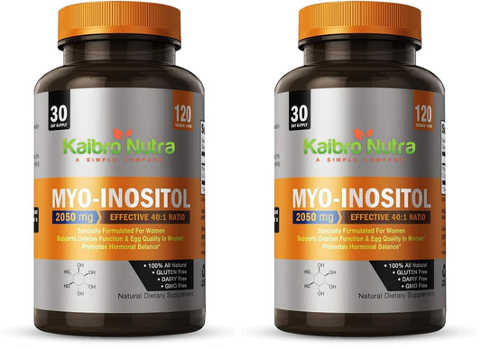 Kaibro Nutra Myo-Inositol supplement bottle and label