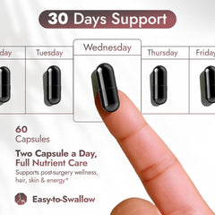 Illustration of health benefits for women's post-surgery recovery