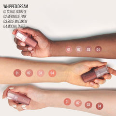 KAJA Whipped Dream portable tube and compact in hand for on-the-go use.