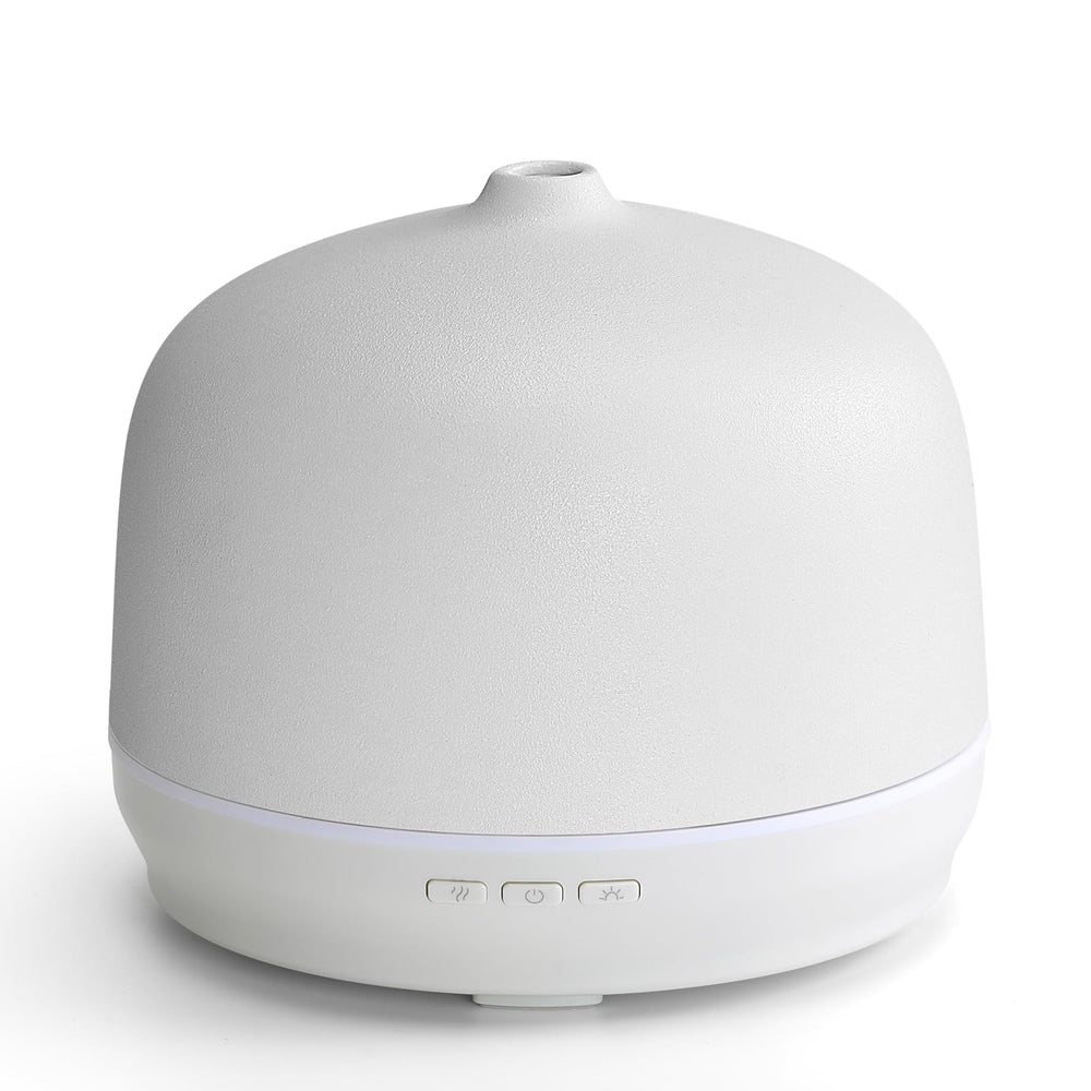 Front view of Kakoda ceramic 500ml essential oil diffuser in white
