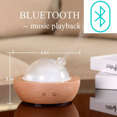 Bluetooth speaker and control panel built into diffuser