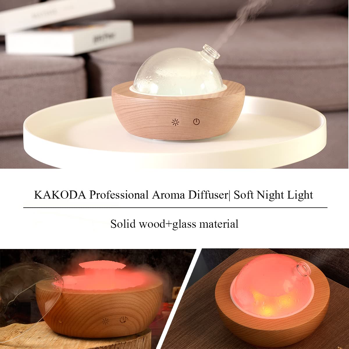 Kakoda diffuser shown with a non-glass reservoir suitable for home or office use.
