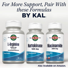 Packaging and label of Kal 100 Mg Nattokinase tablets