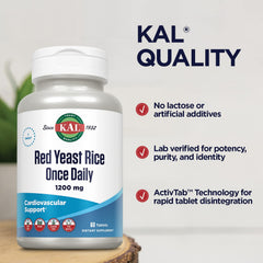 KAL Red Yeast Rice bottle on white background