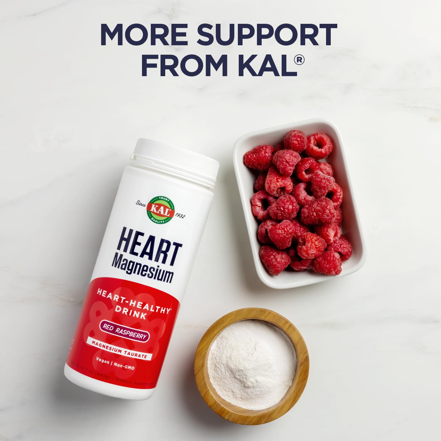 KAL logo with red yeast rice bottle on white background