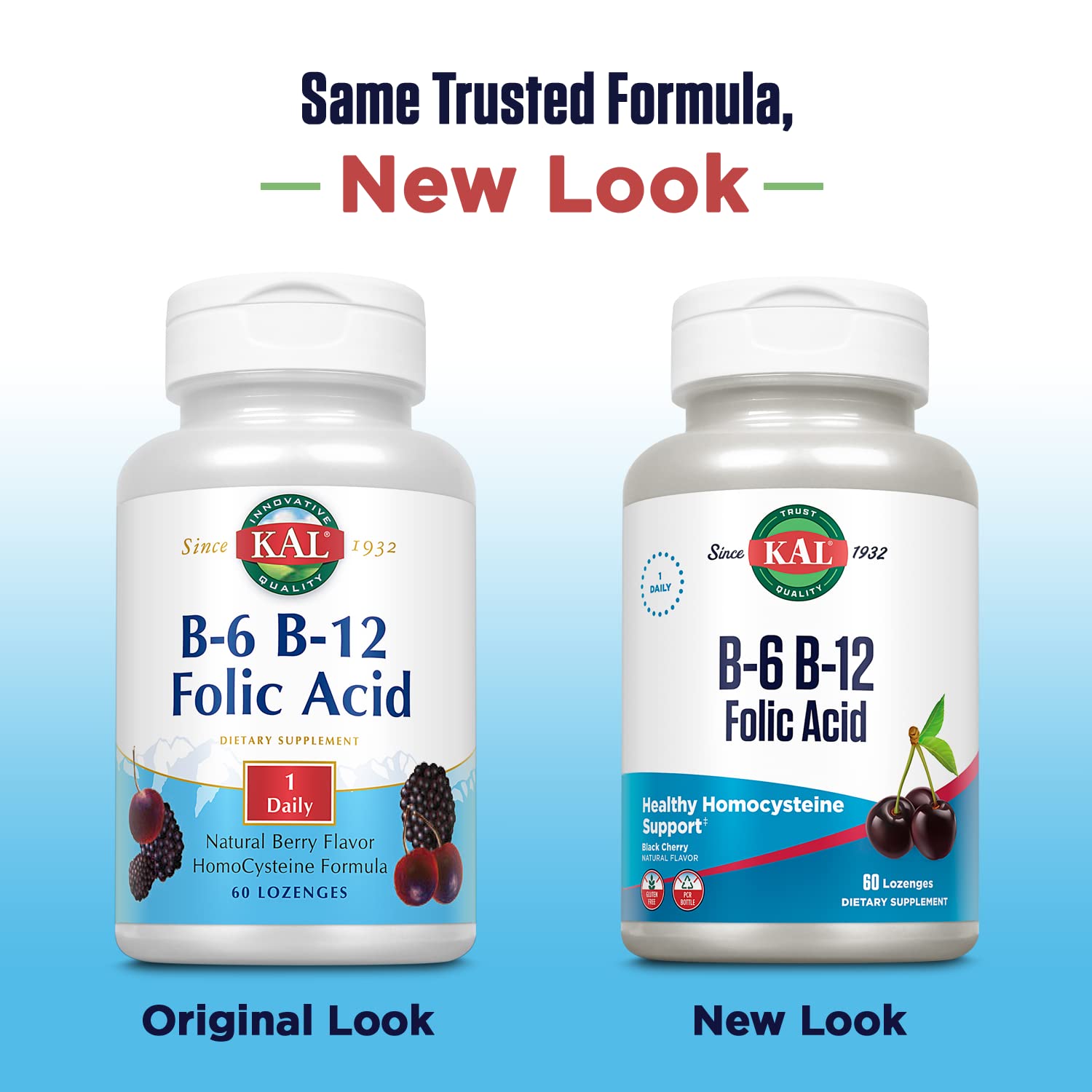 Package of KAL Vitamin B-6 B-12 Folic Acid cherry lozenges