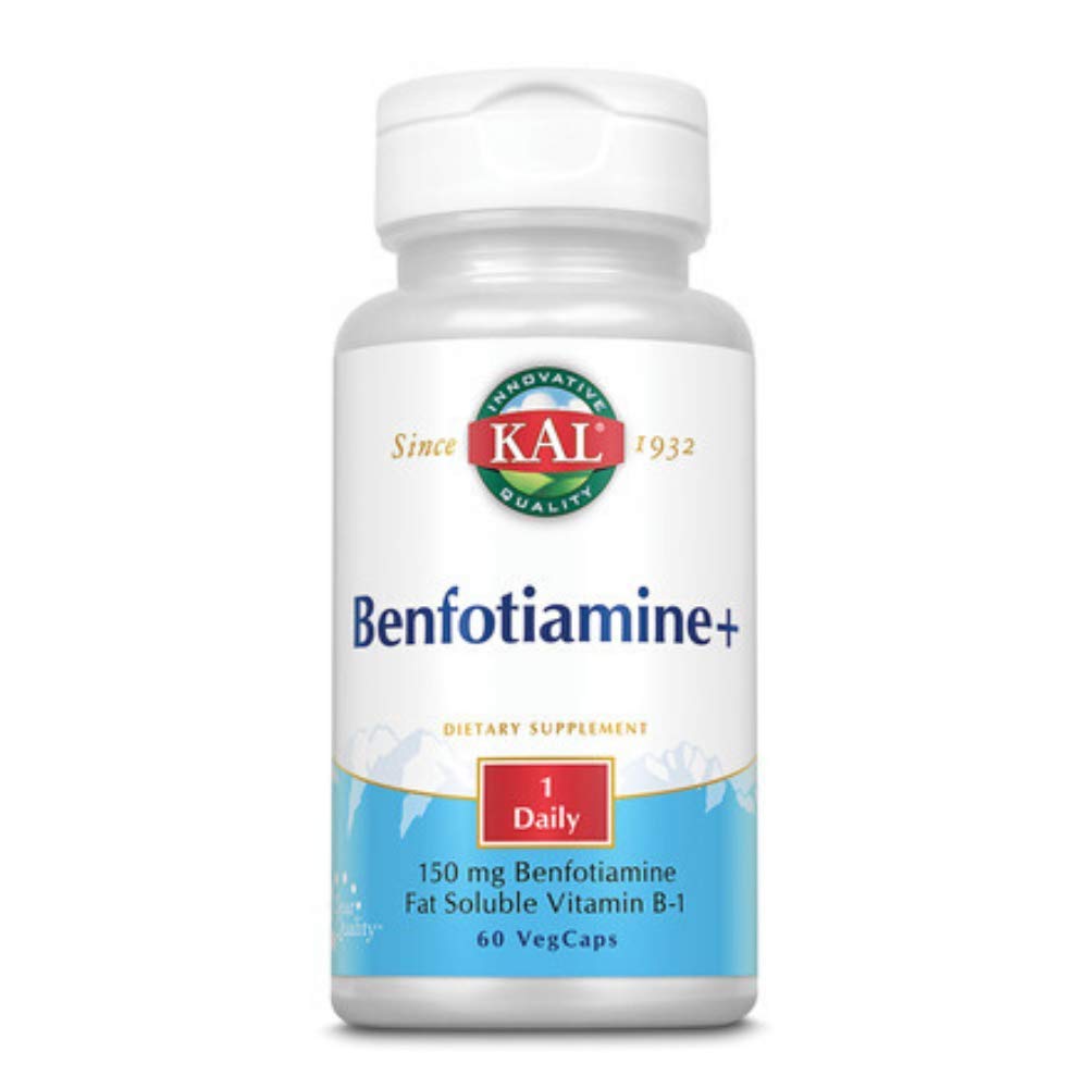 Kal Benfotiamine Plus Tablets bottle, 150 mg benfotiamine, 60 count