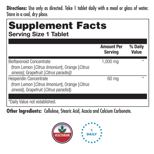 KAL Bioflavonoid 1000mg capsules and bottle