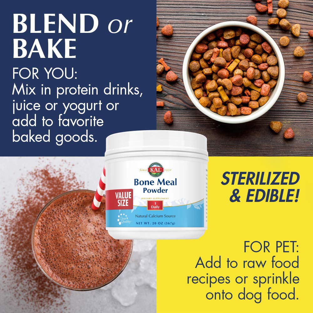 KAL Bone Meal Powder packaging and ingredient details