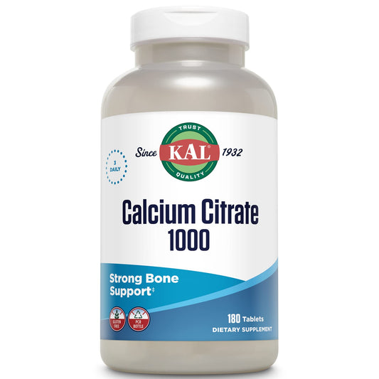 KAL Calcium Citrate 1000mg bottle with tablets