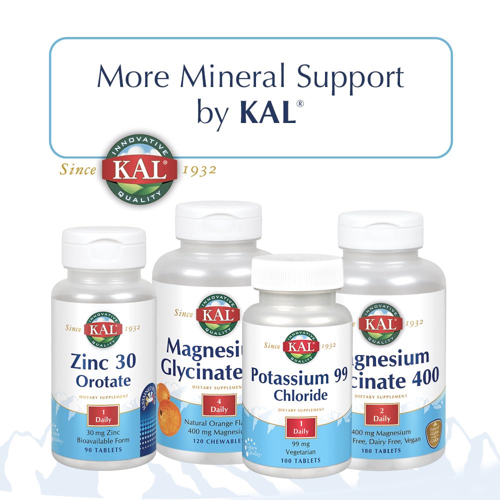 KAL Calcium Plus Tablets bottle and packaging on white background