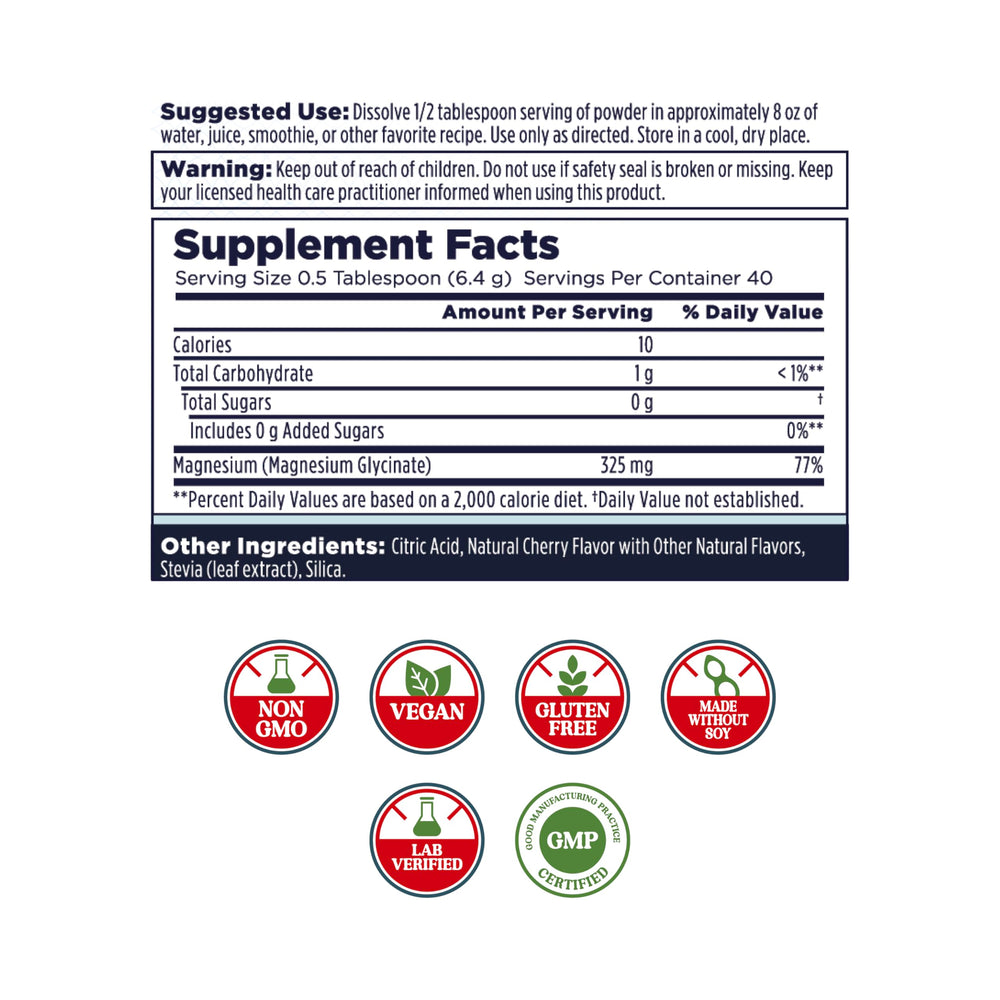 Close-up of ActivMix magnesium glycinate for high absorption
