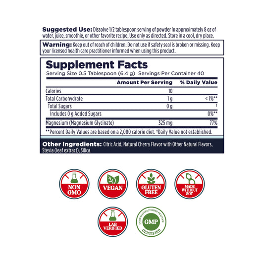 Close-up of ActivMix magnesium glycinate for high absorption