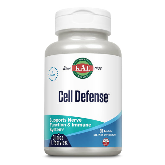 KAL Cell Defense Tablets bottle on white background