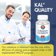Front view of KAL Colostrum Lactoferrin bottle
