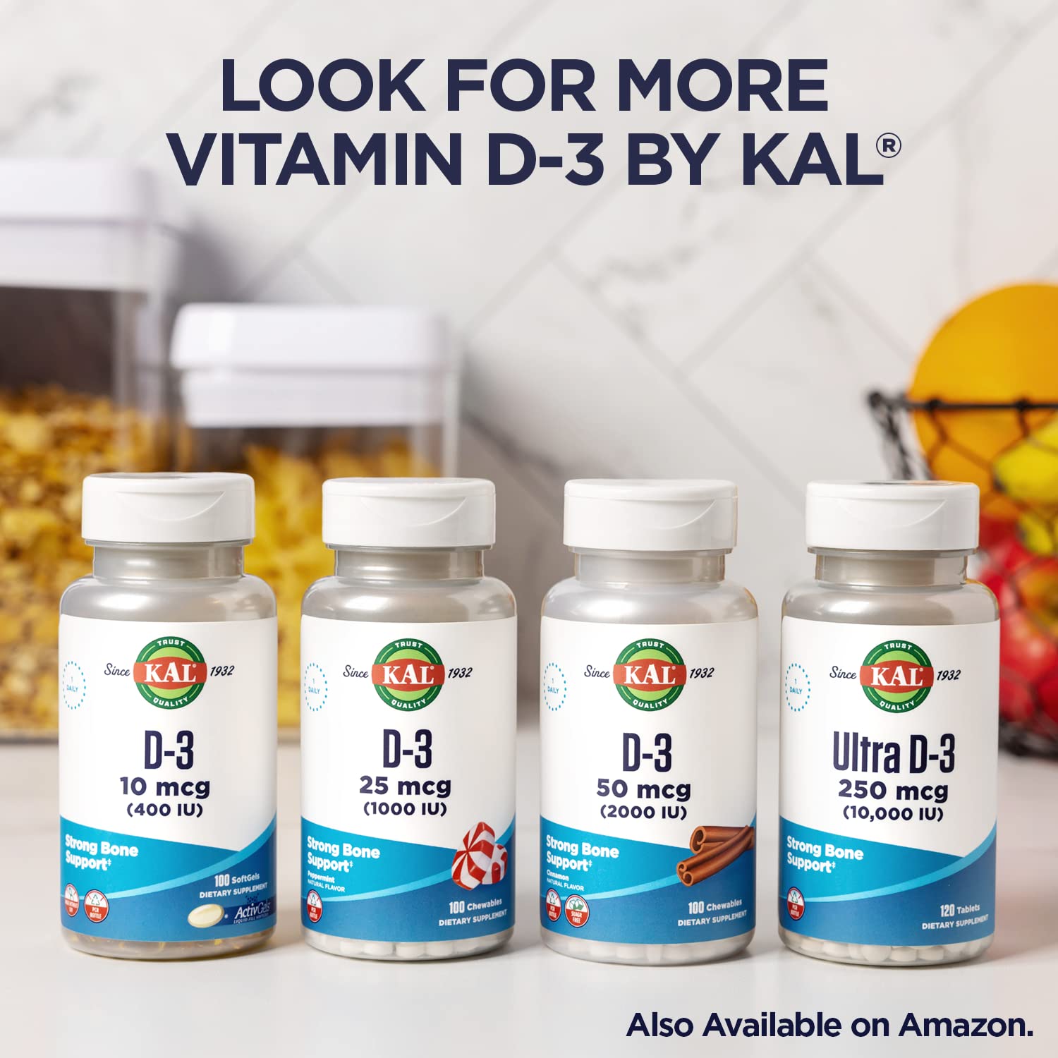 Lifestyle image of Vitamin D3 softgels with healthy activity
