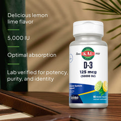 90 servings bottle of KAL Vitamin D-3 ActivMelt