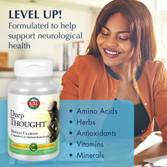 Nutrition facts panel of KAL Deep Thought Tablets