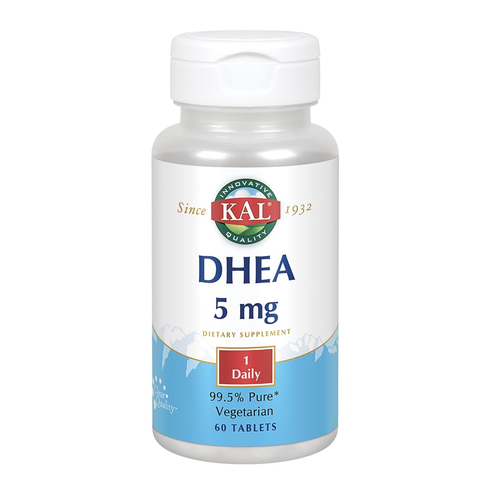 KAL DHEA-5 Tablets bottle with label and packaging