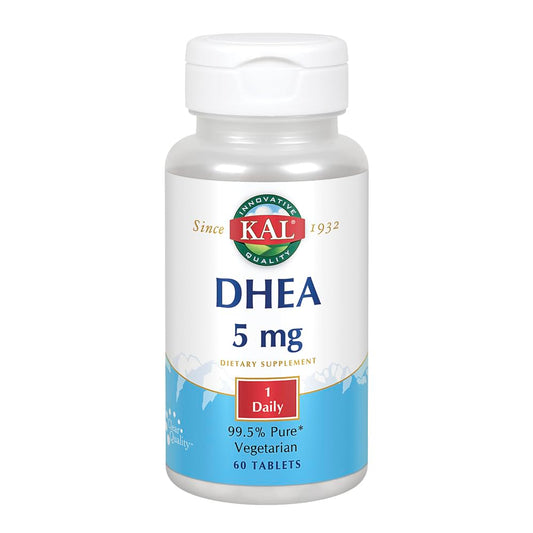 KAL DHEA-5 Tablets bottle with label and packaging