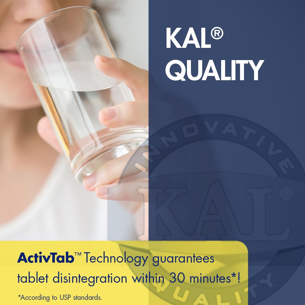 Serving size and dosage illustration for KAL DHEA-5