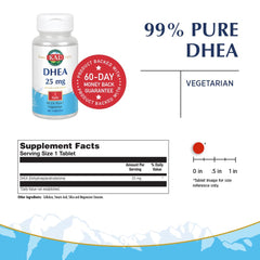 Ingredient highlights for KAL DHEA vegetarian tablets 25 mg