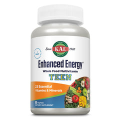 Bottle of Kal Enhanced Energy for Teens Tablets 60 Count