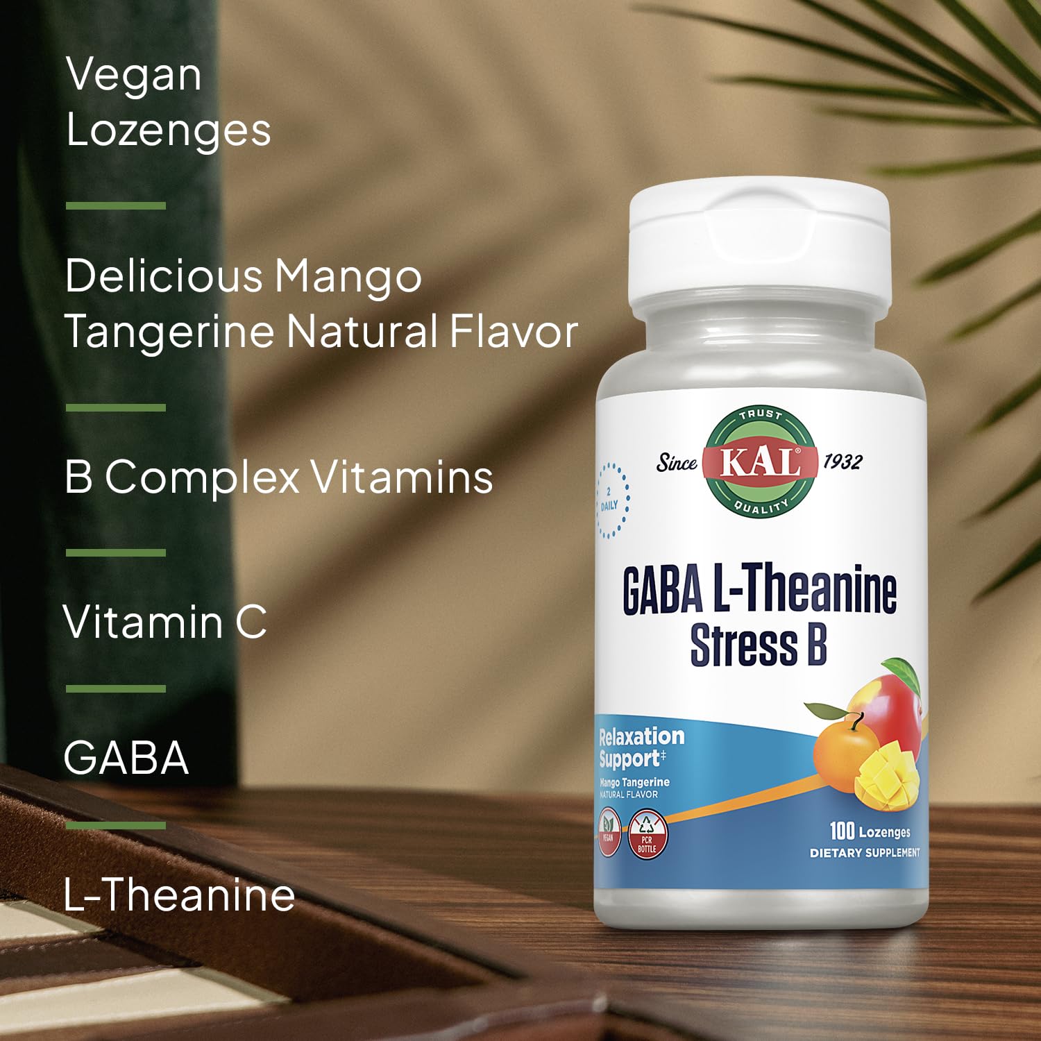 KAL GABA L-Theanine Stress B Lozenges product shot