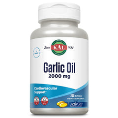 KAL Garlic Oil 2000 Softgels bottle – 250 count