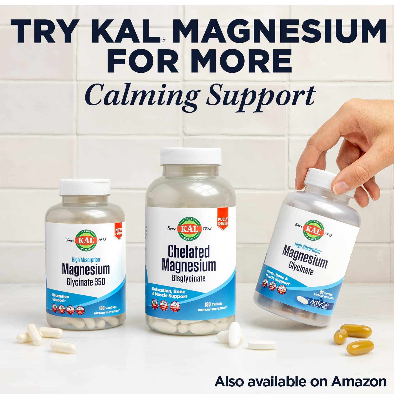 Lifestyle shot featuring joint health with KAL Glucosamine Chondroitin MSM D-3