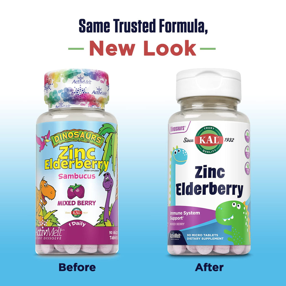 Zinc and elderberry ingredients panel for kids immune support
