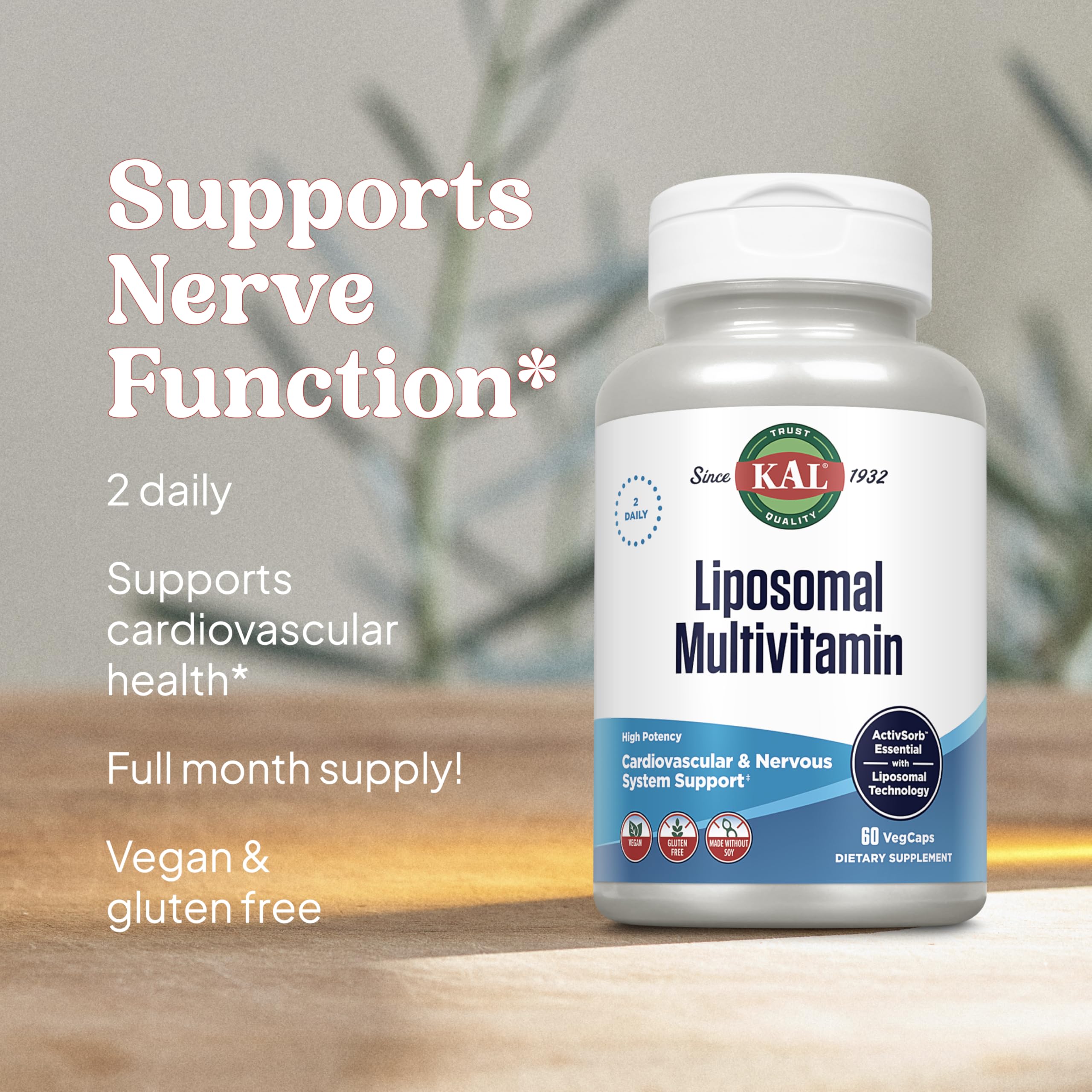 Heart and brain health support visuals for the multivitamin