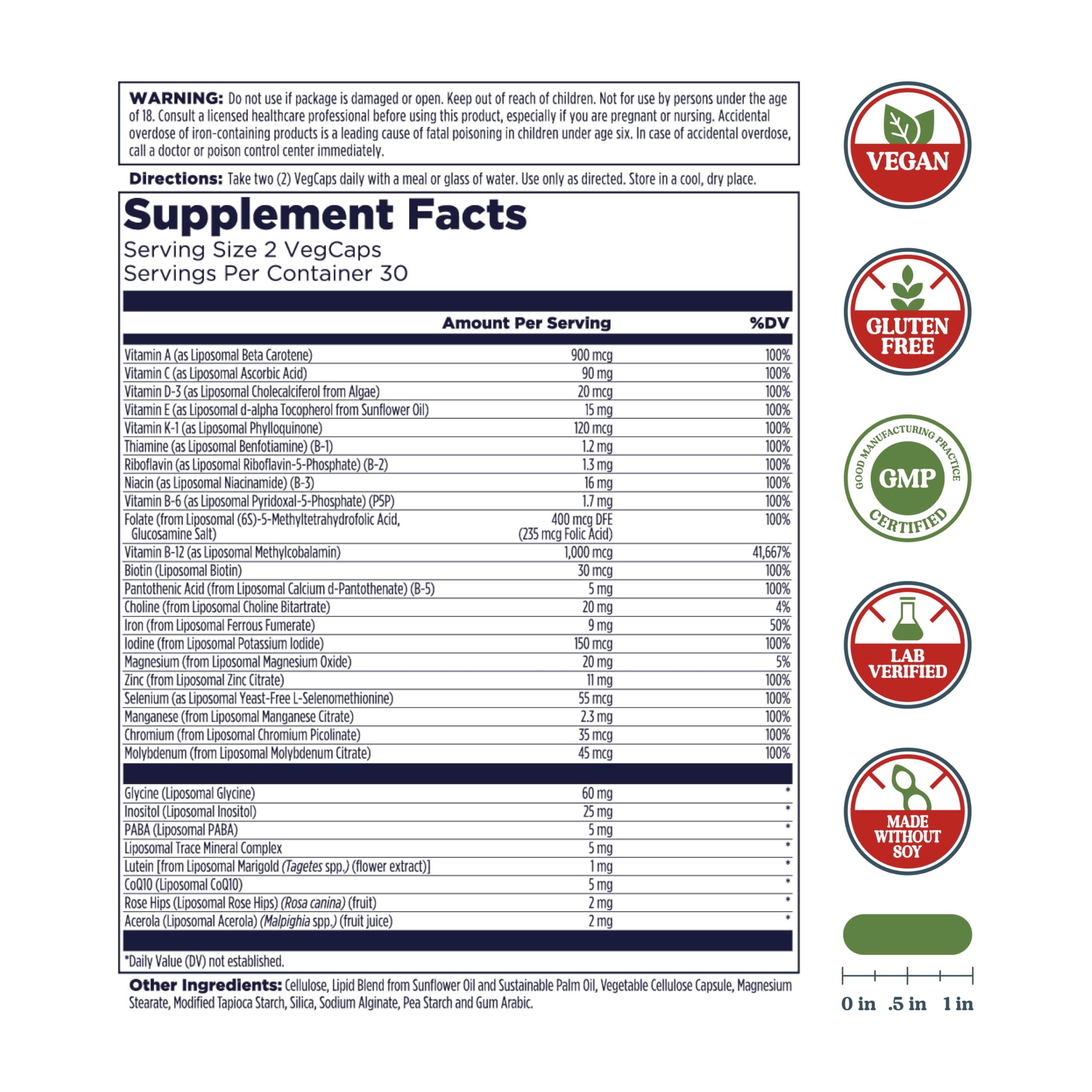 Diagram showing liposomal encapsulation technology