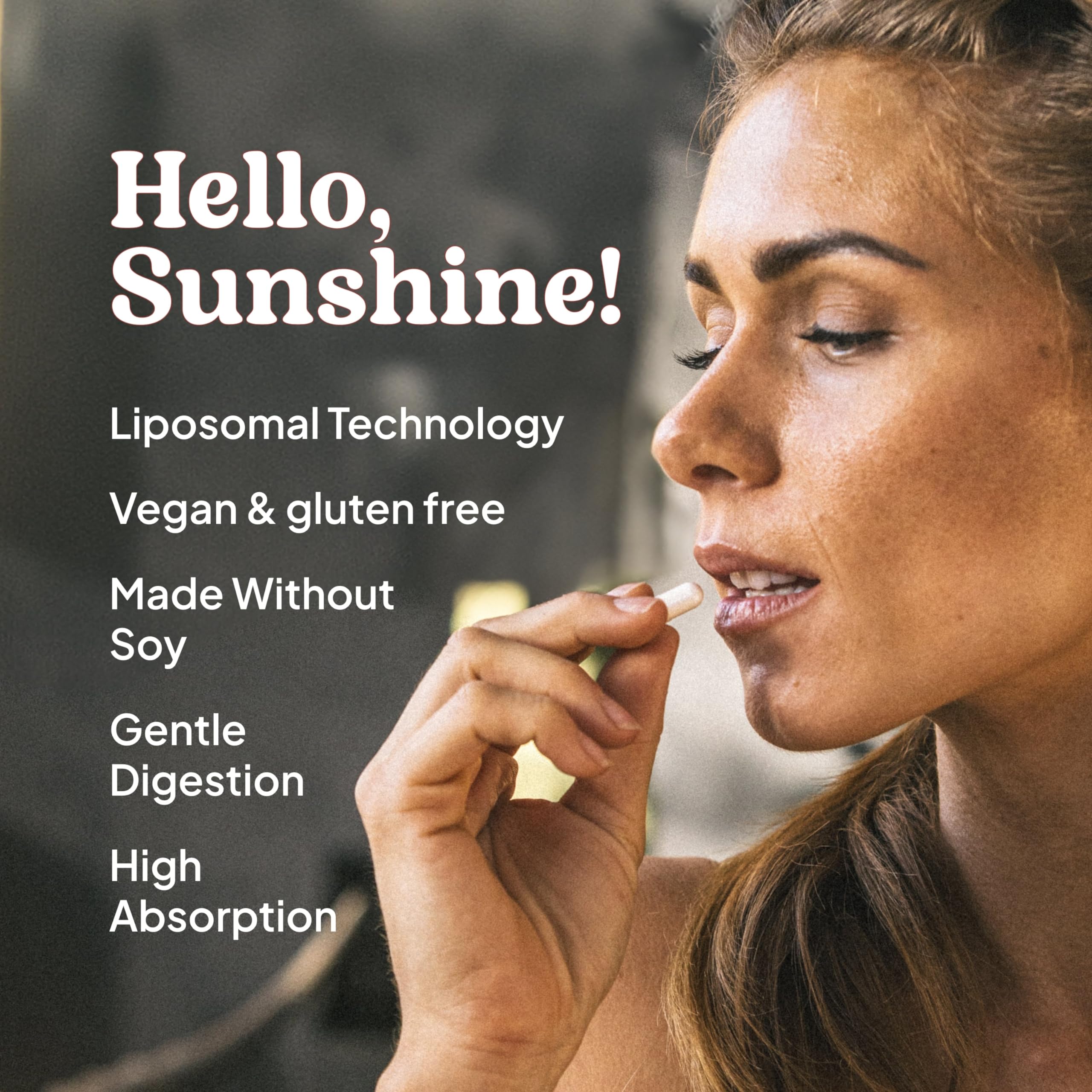 Vegan capsules illustrating Liposomal Vitamin D3 50 mcg