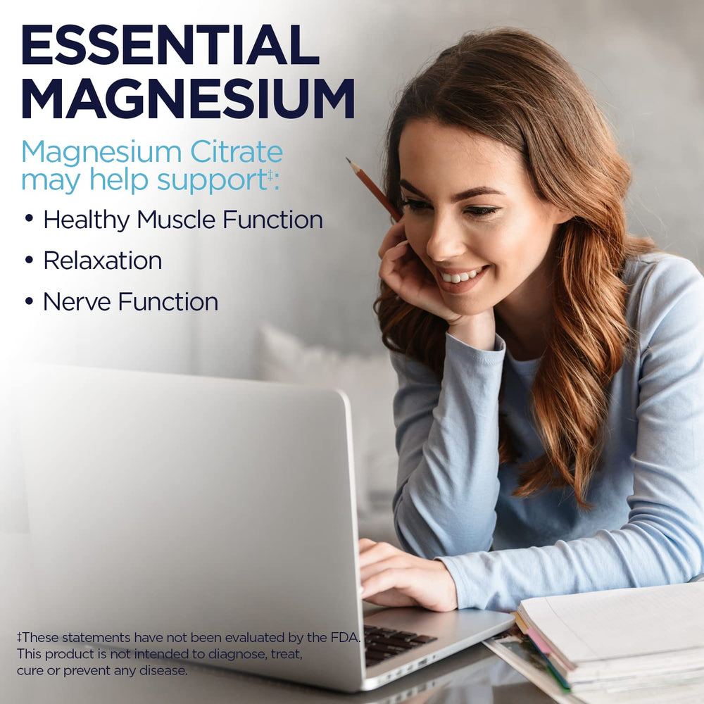 Product label for KAL Magnesium Citrate 400mg