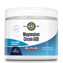 Front view of KAL Magnesium Citrate ActivMix Instant Powder container