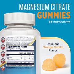 Orange vanilla flavored KAL Magnesium Citrate Gummies