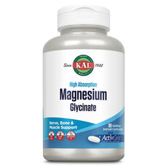 Front of KAL Magnesium Glycinate ActivGels 315mg bottle