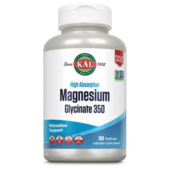 KAL Magnesium Glycinate Capsules bottle front view