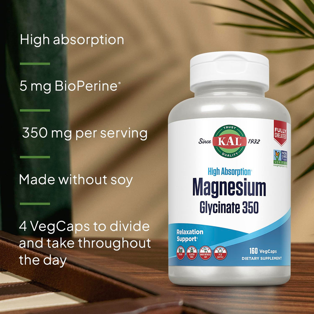 Capsules showing chelated magnesium bisglycinate with BioPerine