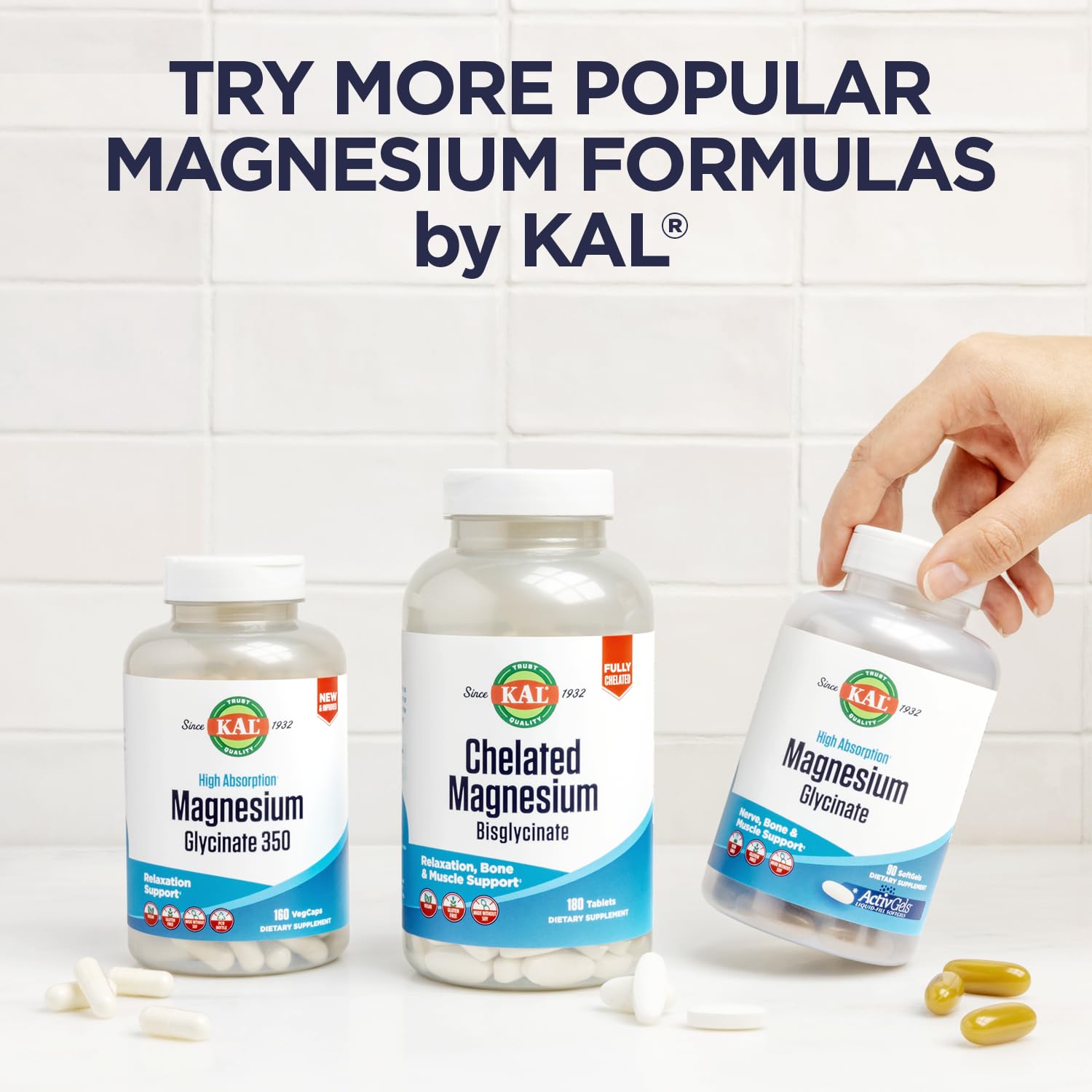 Supplement facts and bottle label of KAL Magnesium Orotate 200 mg